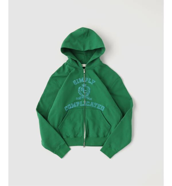 PULP「SimplyComplicated/シンプリーコンプリケイテッド COLLEGE ZIP HOODIE」|パーカー|グリーン