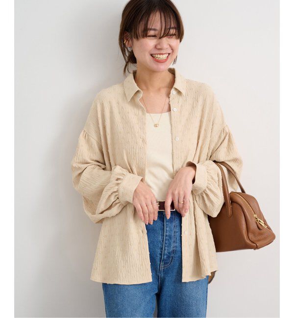 JOURNAL STANDARD relume「《追加》ドットジャガードブラウス」|シャツ・ブラウス|