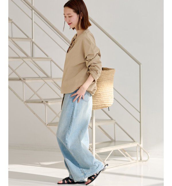 JOURNAL STANDARD relume「《追加》ギャザーヘムロングスリーブ」|Tシャツ・カットソー|