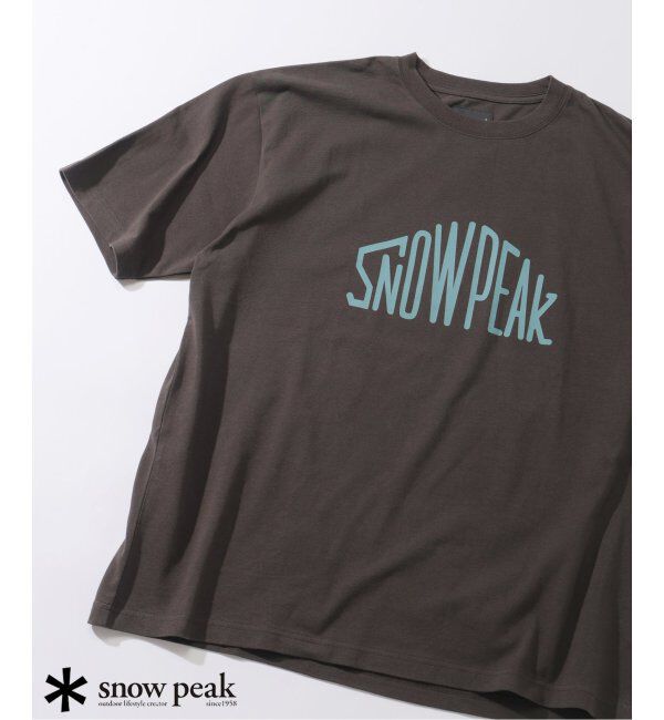 JOURNAL STANDARD relume「SNOWPEAK / スノーピーク 別注 &rdquo;トラペゾイド&rdquo; ロゴTシャツ」|Tシャツ・カットソー|グレー