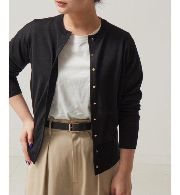 journal standard L'essage「cashfeelクルーネックカーディガン」|カーディガン|ブラック