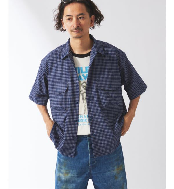 JOURNAL STANDARD relume「ストレッチ サッカー ミニ チェック 半袖 シャツ」|シャツ・ブラウス|