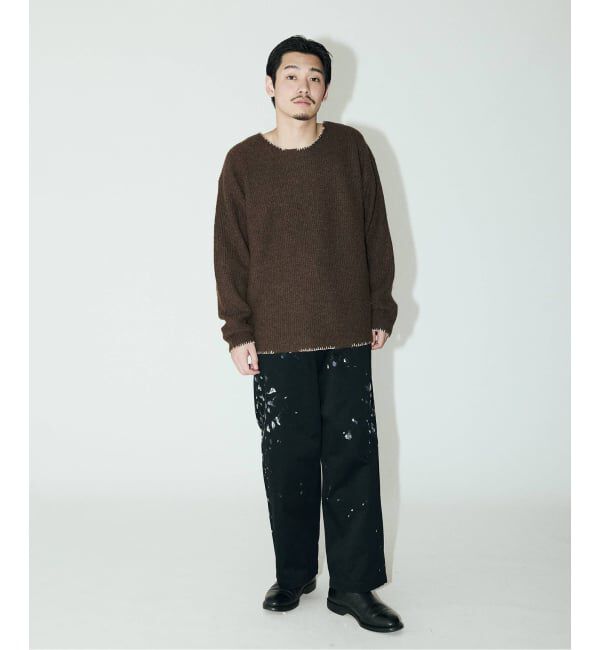 J.S.Homestead「J.S.Homestead / ブランケット ステッチ リブ ニット」|ニット・セーター|