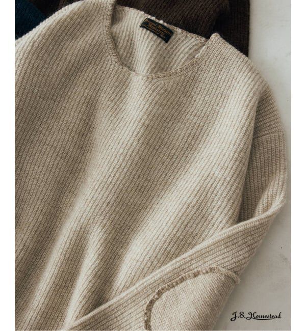 J.S.Homestead「J.S.Homestead / ブランケット ステッチ リブ ニット」|ニット・セーター|
