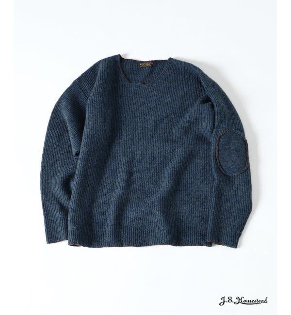 J.S.Homestead「J.S.Homestead / ブランケット ステッチ リブ ニット」|ニット・セーター|