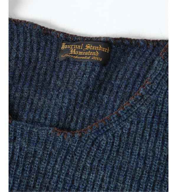 J.S.Homestead「J.S.Homestead / ブランケット ステッチ リブ ニット」|ニット・セーター|