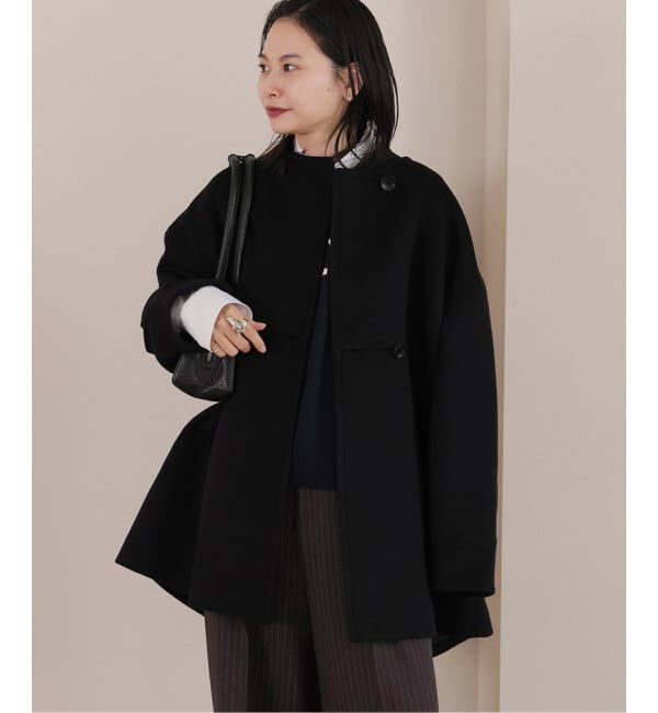 スーパー140ビーバーノーカラーミドルコート（JOURNAL STANDARD