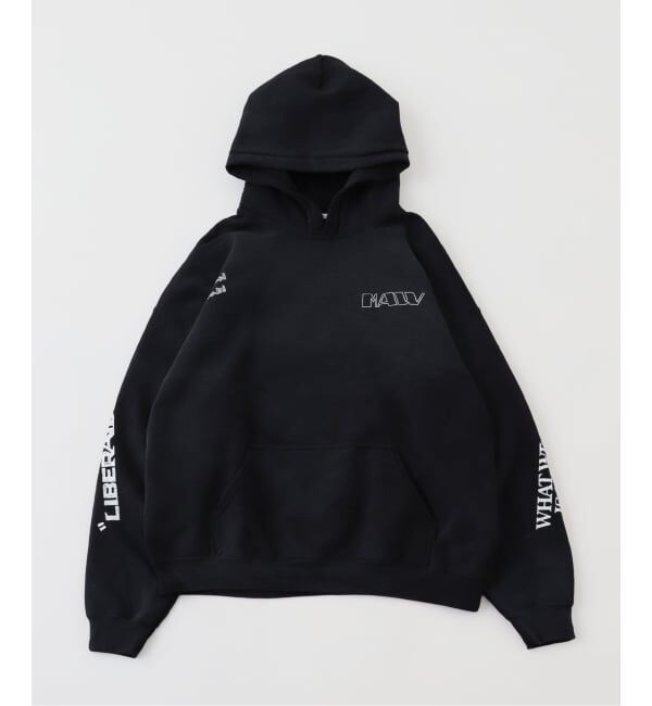 JOURNAL STANDARD「Liberaiders / リベレイダース HANDWRITING PRINT フードパーカー」|パーカー|ブラック