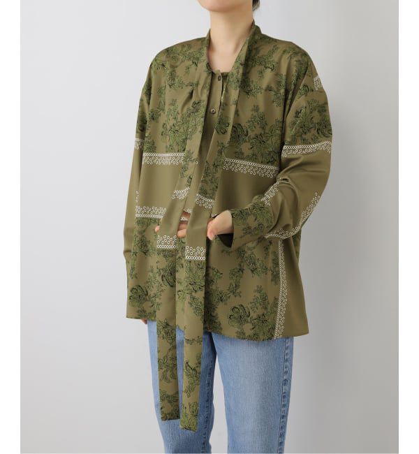 journal standard L'essage「スカーフプリントボウタイブラウス」|シャツ・ブラウス|