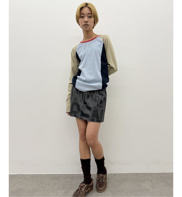 Oriens JOURNAL STANDARD「ストライプロゴミニスカート」|スカート|