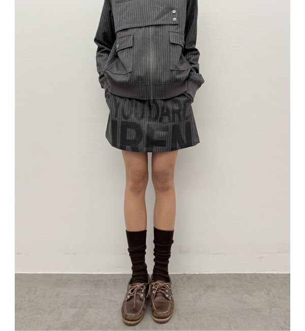 Oriens JOURNAL STANDARD「ストライプロゴミニスカート」|スカート|