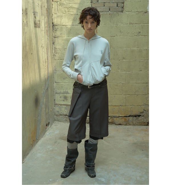 Oriens JOURNAL STANDARD「【OPEN YY / オープンワイワイ】 Knitted SLANT ZIP HOODIE」|パーカー|グレー