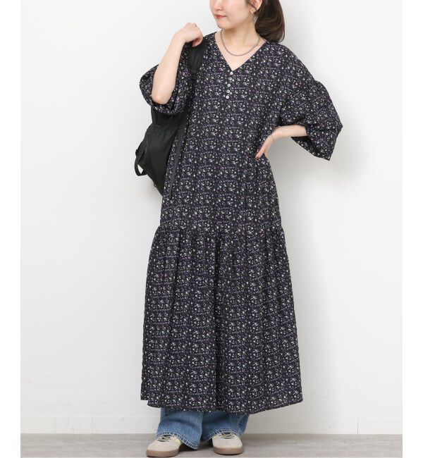 JOURNAL STANDARD relume「《WEB限定》フラワークレープギャザーワンピース」|ワンピース|