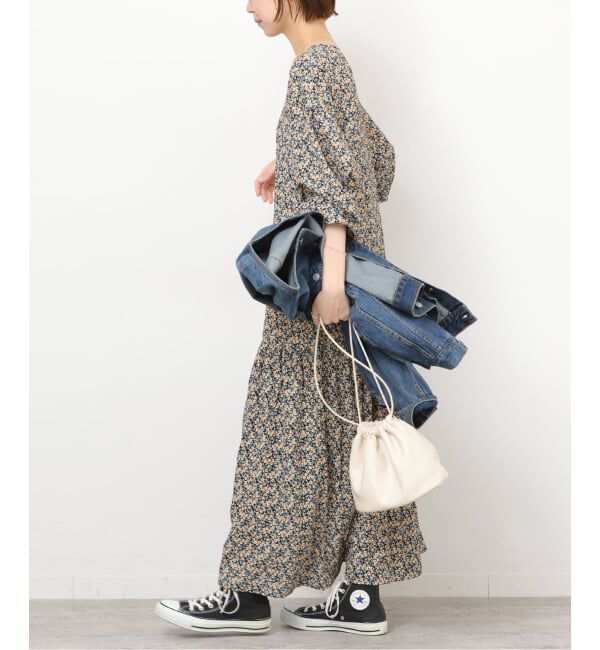 JOURNAL STANDARD relume「《WEB限定》フラワークレープギャザーワンピース」|ワンピース|