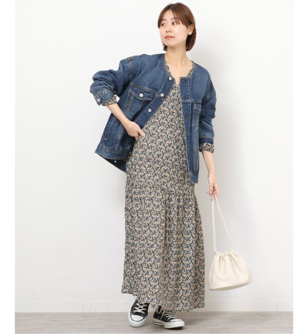 JOURNAL STANDARD relume「《WEB限定》フラワークレープギャザーワンピース」|ワンピース|