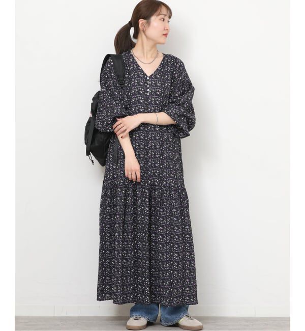 JOURNAL STANDARD relume「《WEB限定》フラワークレープギャザーワンピース」|ワンピース|