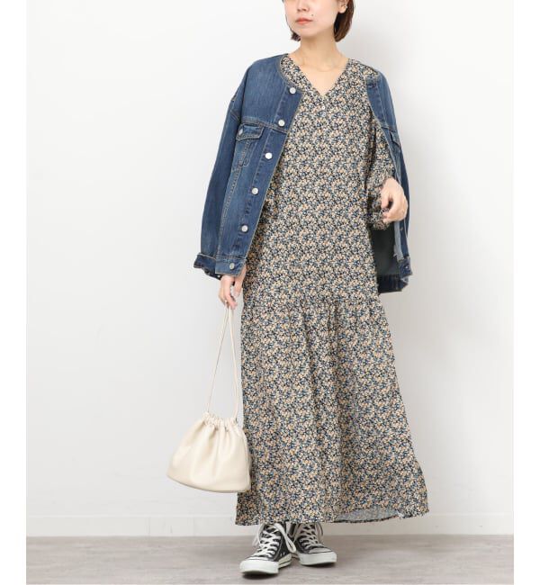 JOURNAL STANDARD relume「《WEB限定》フラワークレープギャザーワンピース」|ワンピース|