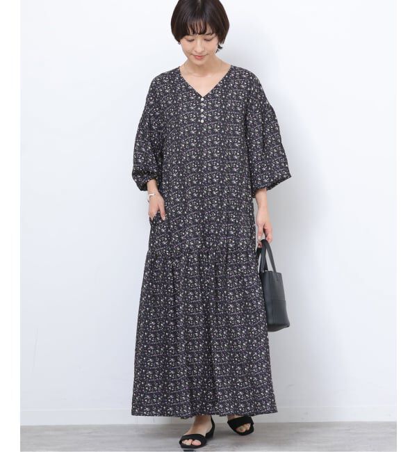 JOURNAL STANDARD relume「《WEB限定》フラワークレープギャザーワンピース」|ワンピース|