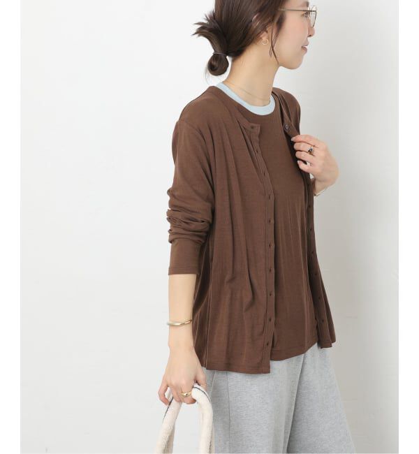 JOURNAL STANDARD relume「《予約》リネンミックスクルーネックカーディガン」|カーディガン|