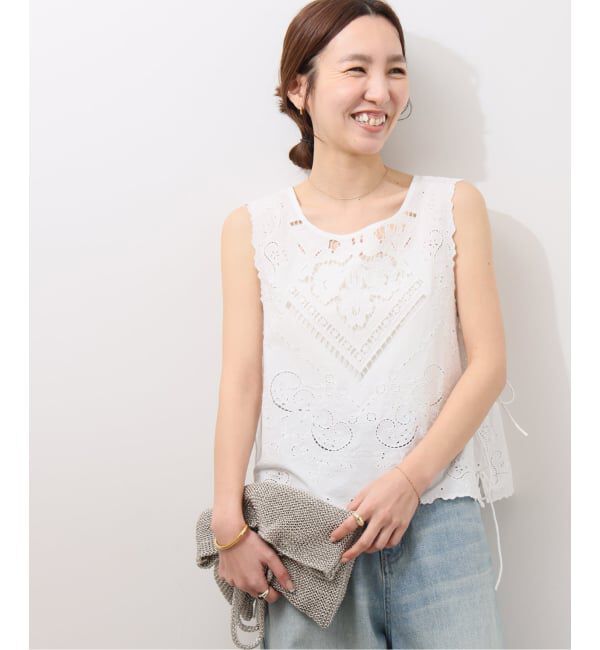 JOURNAL STANDARD relume「《予約》スクエアエンブロイダリーベスト」|ベスト・ジレ|