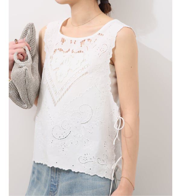 JOURNAL STANDARD relume「《予約》スクエアエンブロイダリーベスト」|ベスト・ジレ|