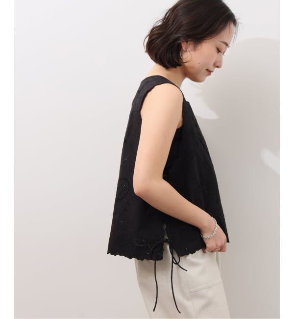 JOURNAL STANDARD relume「《予約》スクエアエンブロイダリーベスト」|ベスト・ジレ|