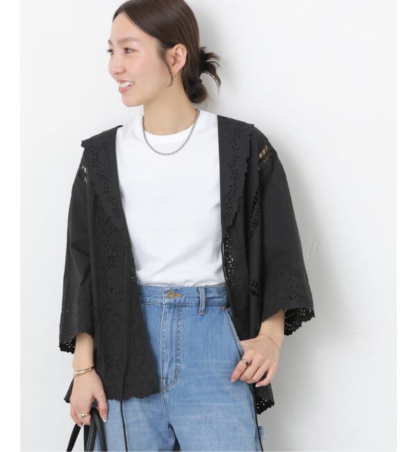 JOURNAL STANDARD relume「《予約》スクエアエンブロイダリーフラットカラーブラウス」|シャツ・ブラウス|