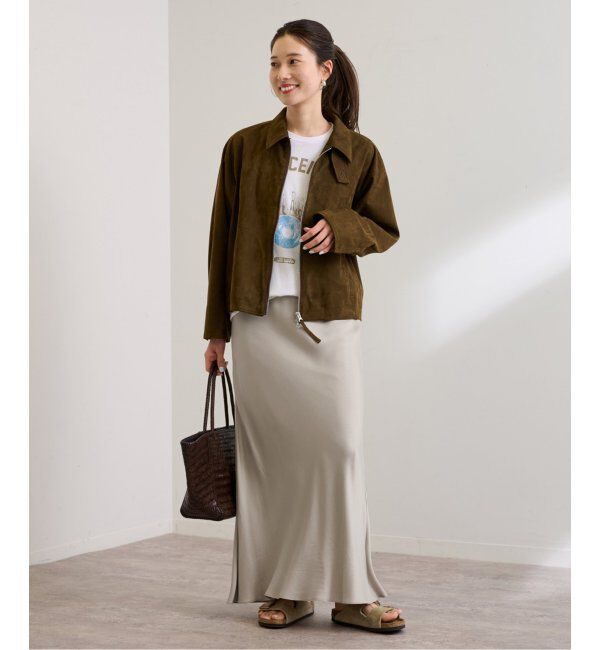 FRAMeWORK「≪追加≫キュプラバイアスサテンロングスカート」|スカート|