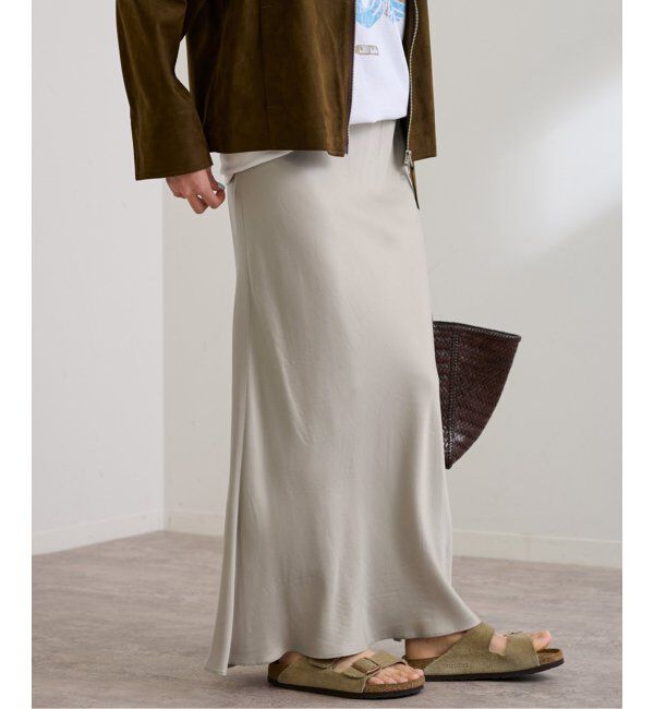 FRAMeWORK「≪追加≫キュプラバイアスサテンロングスカート」|スカート|