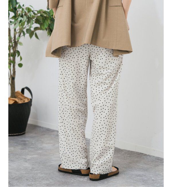 Spick and Span「《WEB限定 / 追加》ドットプリントイージーストレートパンツ」|スラックス|