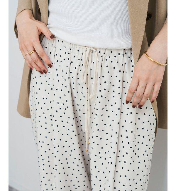 Spick and Span「《WEB限定 / 追加》ドットプリントイージーストレートパンツ」|スラックス|