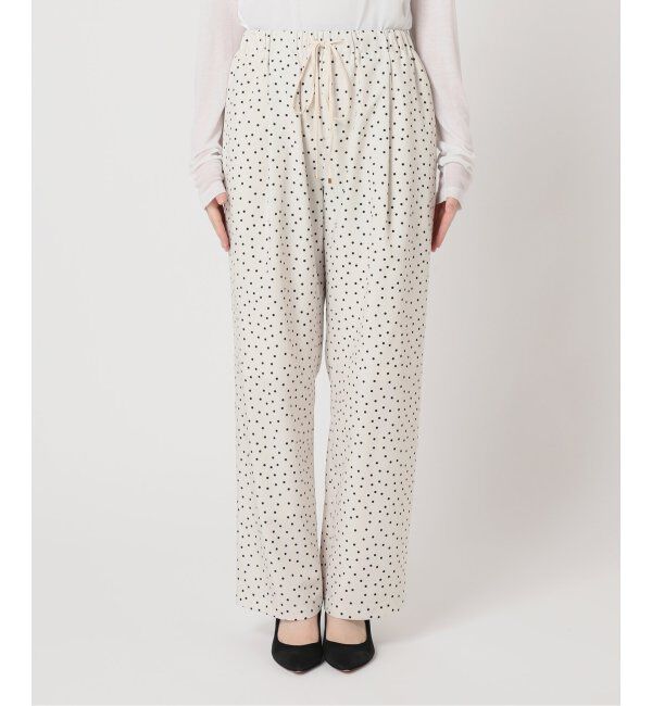 Spick and Span「《WEB限定 / 追加》ドットプリントイージーストレートパンツ」|スラックス|