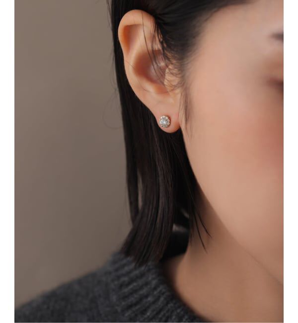 Lilas by Spick&Span「0.6ctサイドダイヤピアス K18（両耳）」|ピアス|