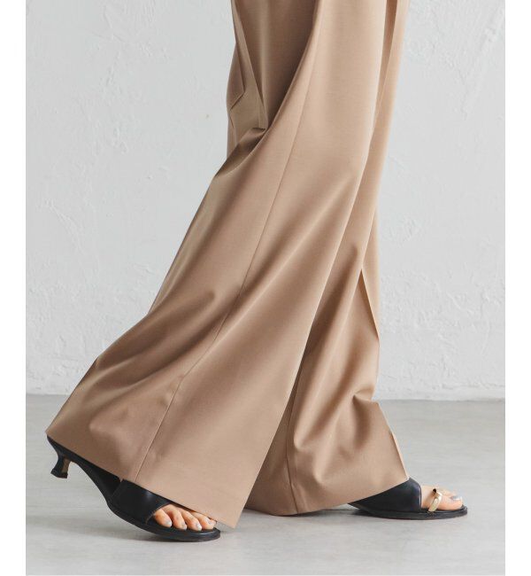 NOBLE「《追加》【洗える】エステルツイルストレッチスラックスパンツ7」|スラックス|