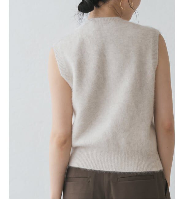 NOBLE「FOX/Caファーニットフロントボタンベスト」|ベスト・ジレ|