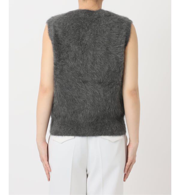 NOBLE「FOX/Caファーニットフロントボタンベスト」|ベスト・ジレ|