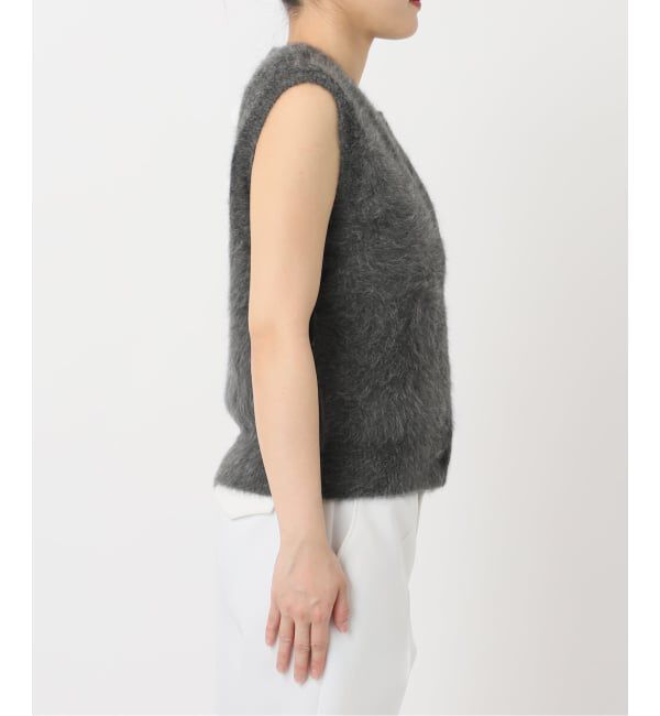 NOBLE「FOX/Caファーニットフロントボタンベスト」|ベスト・ジレ|