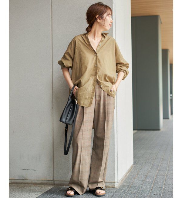 Spick and Span「《追加》ガーメントダイカシュクールシャツ」|シャツ・ブラウス|