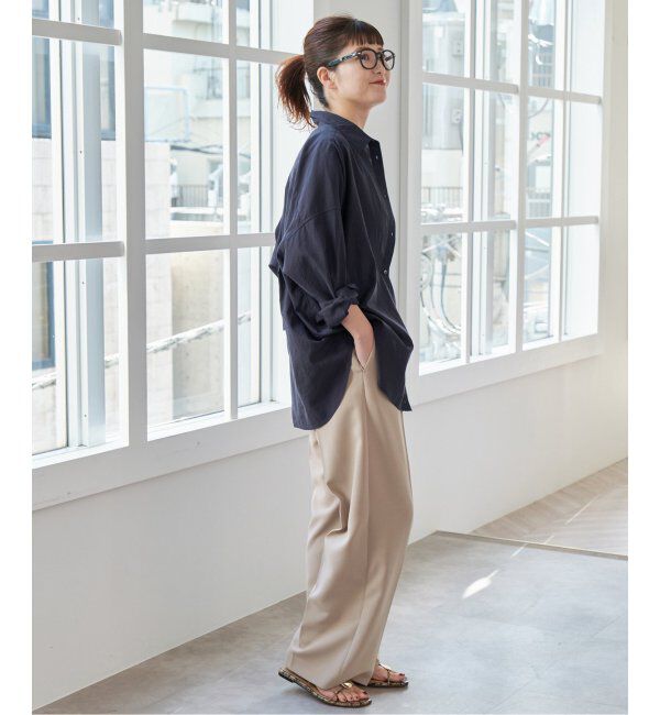 Spick and Span「《追加》ガーメントダイカシュクールシャツ」|シャツ・ブラウス|