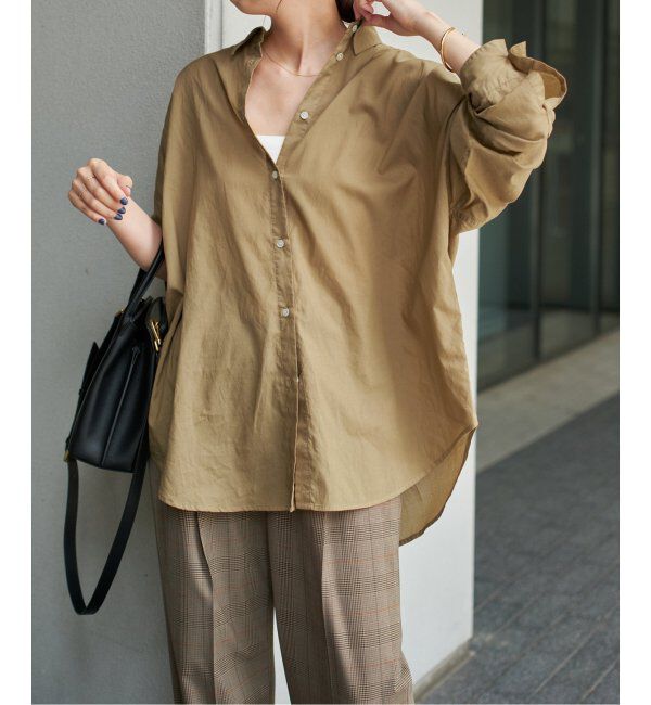 Spick and Span「《追加》ガーメントダイカシュクールシャツ」|シャツ・ブラウス|