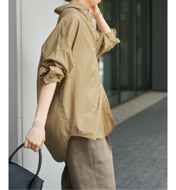 Spick and Span「《追加》ガーメントダイカシュクールシャツ」|シャツ・ブラウス|