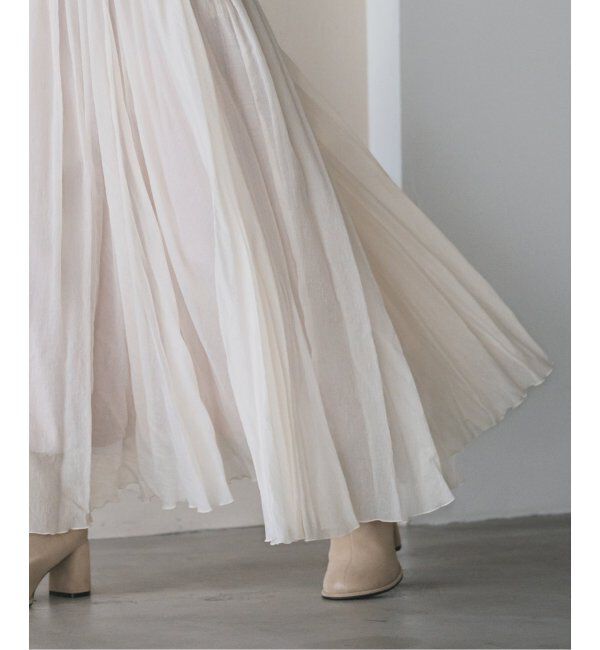 NOBLE「ヴィンテージシアーソフトプリーツスカート」|スカート|