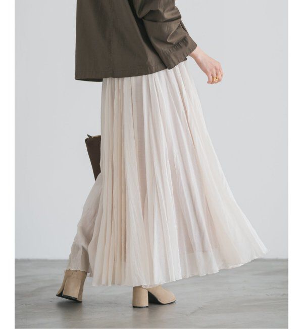 NOBLE「ヴィンテージシアーソフトプリーツスカート」|スカート|