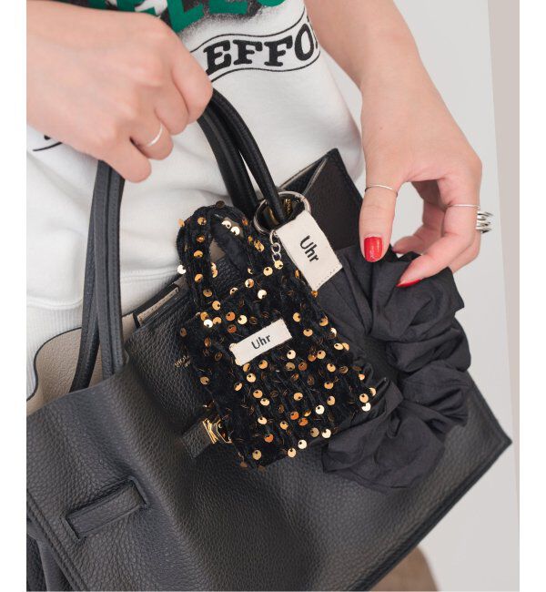 Spick and Span「《一部店舗+WEB限定》Uhr/ウーア 別注ミニバッグチャーム」|その他|ブラック A