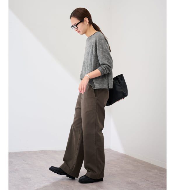 FRAMeWORK「≪手洗い可≫ウォッシャブルアルパカミックスナイロンポンチョニット」|ニット・セーター|