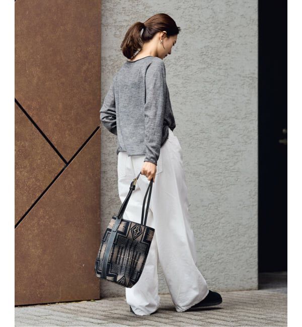 FRAMeWORK「≪手洗い可≫ウォッシャブルアルパカミックスナイロンポンチョニット」|ニット・セーター|