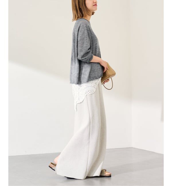 FRAMeWORK「≪手洗い可≫ウォッシャブルアルパカミックスナイロンポンチョニット」|ニット・セーター|