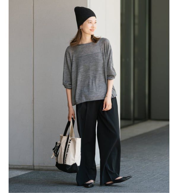 FRAMeWORK「≪手洗い可≫ウォッシャブルアルパカミックスナイロンポンチョニット」|ニット・セーター|