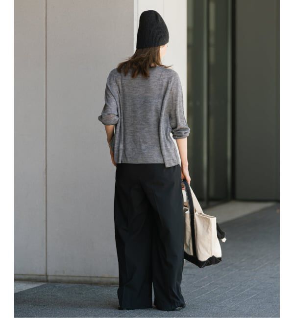 FRAMeWORK「≪手洗い可≫ウォッシャブルアルパカミックスナイロンポンチョニット」|ニット・セーター|