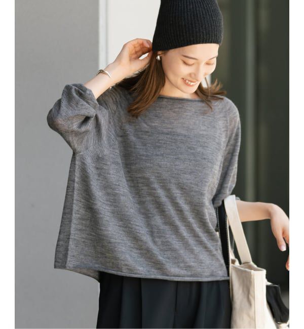 FRAMeWORK「≪手洗い可≫ウォッシャブルアルパカミックスナイロンポンチョニット」|ニット・セーター|